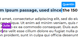 Säit déi d'Interface vu Sedestral weist Zesummeschaffen a Realzäit..