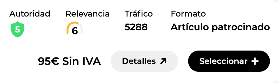 Autoridad, relevancia, tráfico y precio de un backlink antes de la selección