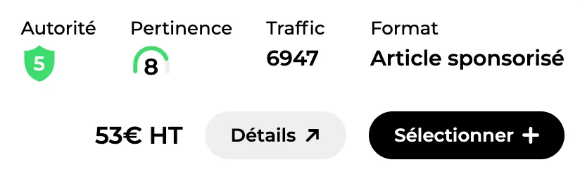 Autorité, pertinence, trafic et prix d'un backlink avant sélection