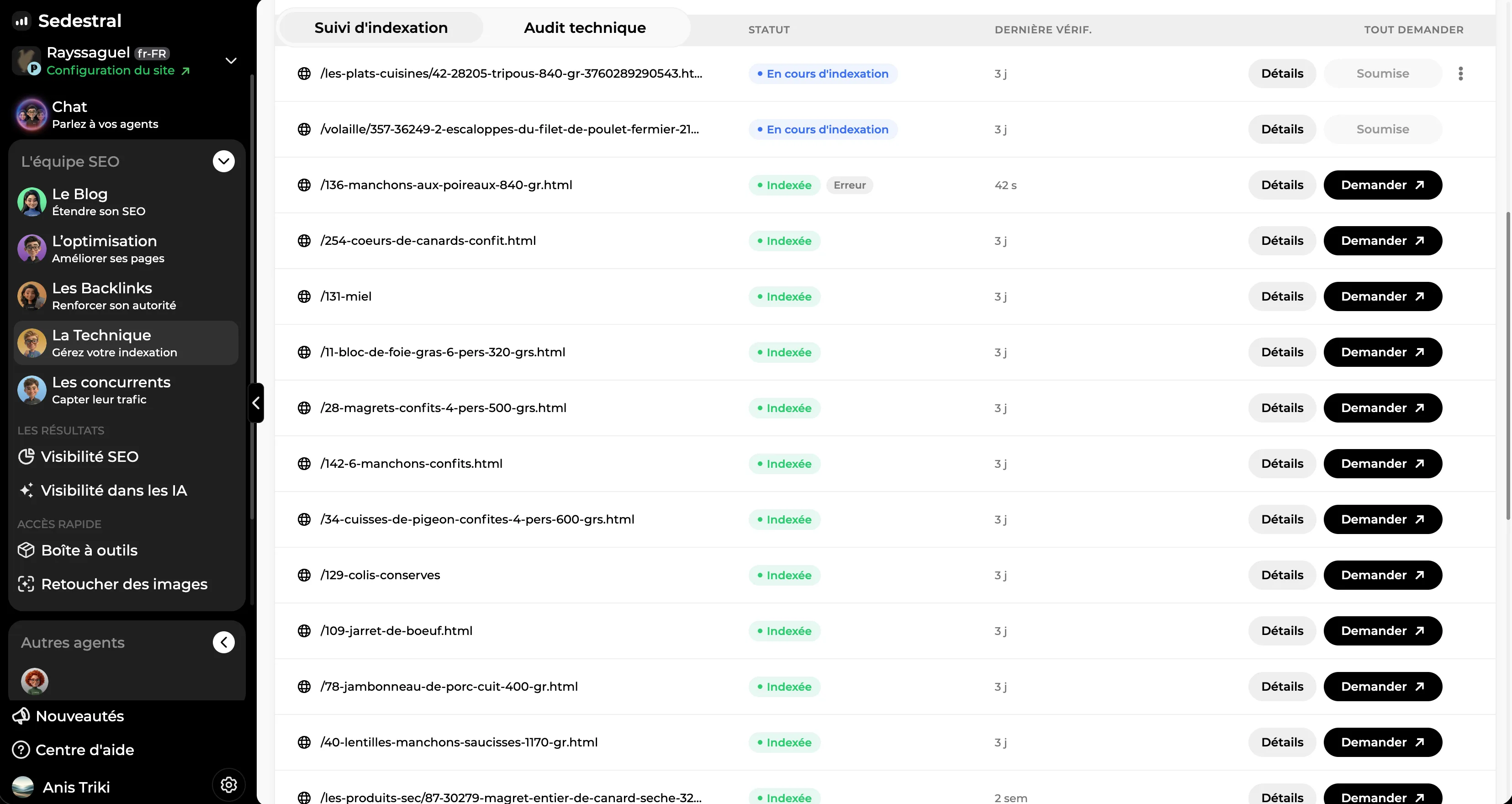 Demande d'indexation d'une page à Google